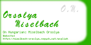 orsolya miselbach business card